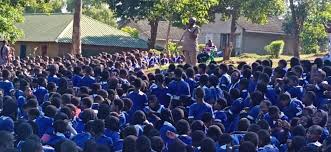 Pupils demonstrate against theft at Saint Maria Goleti Girls Primary School