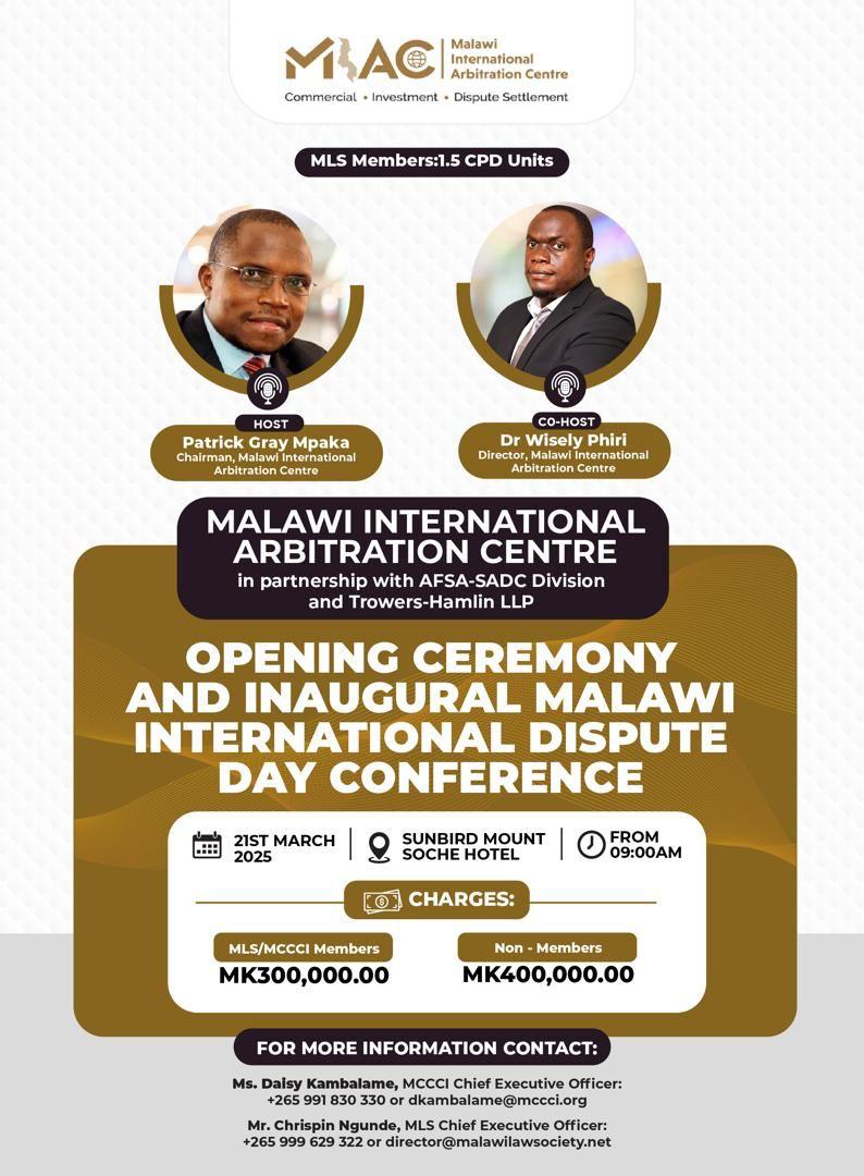 Malawi sets to open International Arbitration Centre